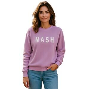 Nash Collection Ribbed Lilac sweatshirt Sz YXL Sporty casual Academia Festival